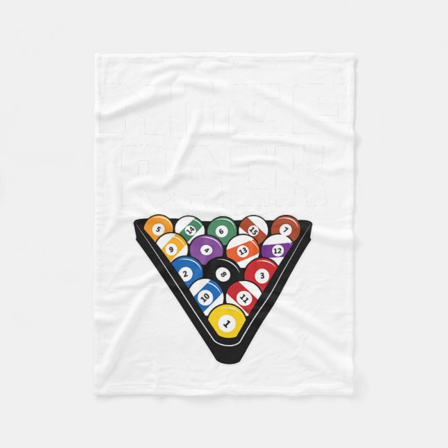 Funny Pool Payer Gifts Nice Rack Shirt Art-pool Bi Fleece Blanket (Front)
