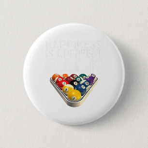 Funny Pool Perfect Rack Billiards Tee 2 Inch Round Button