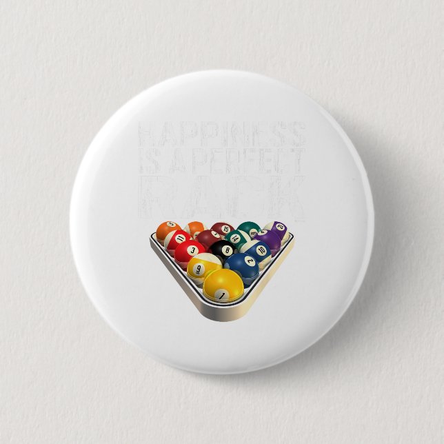 Funny Pool Perfect Rack Billiards Tee  2 Inch Round Button (Front)