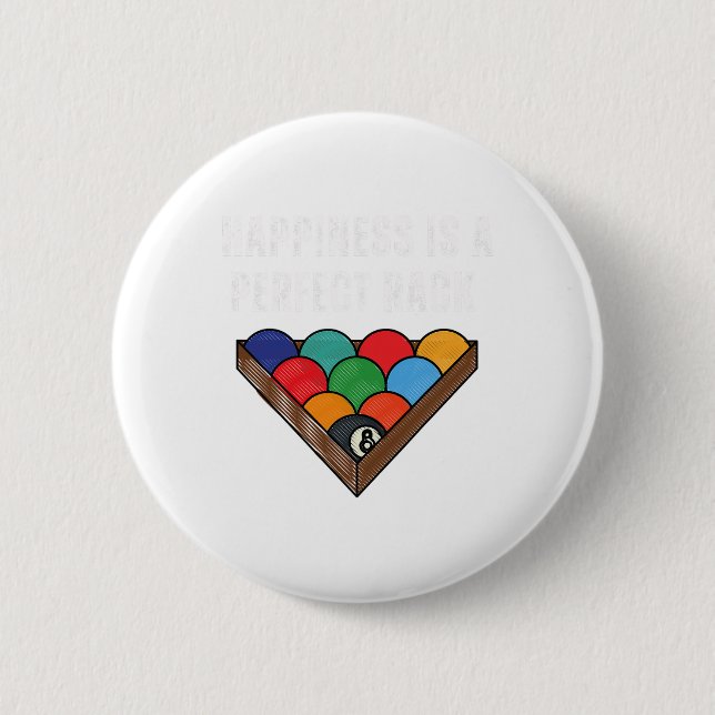 Funny Pool Perfect Rack Billiards Tee  2 Inch Round Button (Front)