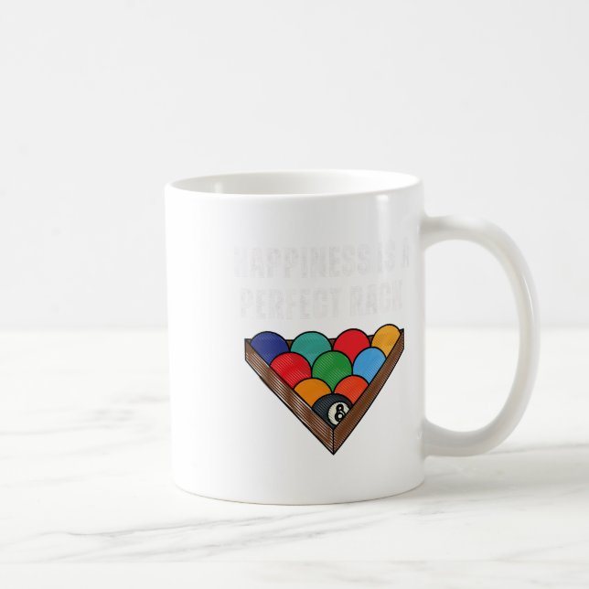 Funny Pool Perfect Rack Billiards Tee  Coffee Mug (Right)