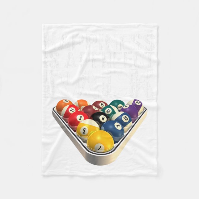 Funny Pool Perfect Rack Billiards Tee  Fleece Blanket (Front)