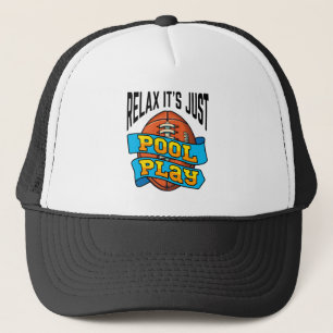 Funny Pool Play Tournament Flag Touch Football Trucker Hat