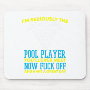 Funny Pool Player And Billiards  Mouse Pad