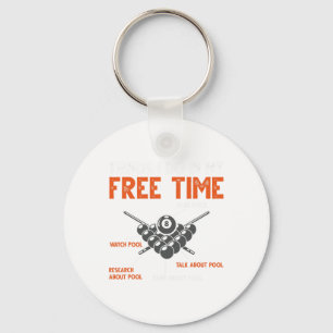 Funny Pool Player Billiard Play Pool Watch Pool  Keychain