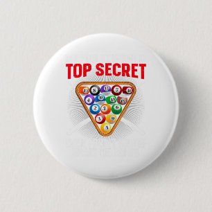Funny Pool Player Design For Men Women 8 Ball Bill 2 Inch Round Button
