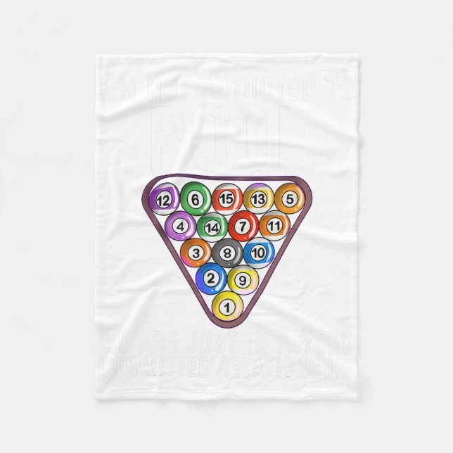 Funny Pool Player Gift For Men Cool Addicted To Bi Fleece Blanket (Front)