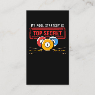 Funny Pool Player Joke Billiards Humour Business Card
