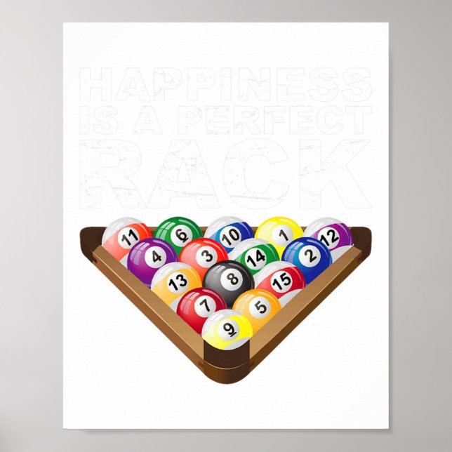 Funny Pool Snooker Perfect Rack Billiards 8  Poster (Front)