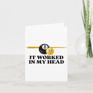 Funny Pool Stick Pool Billiards  Card