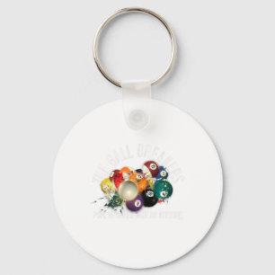 Funny Pool The Ball Breakers Pool With Attitude Keychain