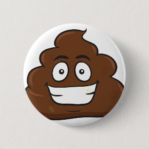 funny poop emoji 2 inch round button