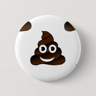 funny poop emoji 2 inch round button