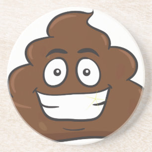 funny poop emoji coaster