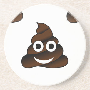 funny poop emoji coaster