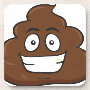 funny poop emoji coaster