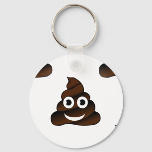 funny poop emoji keychain