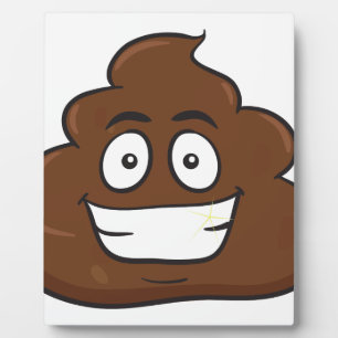 funny poop emoji plaque