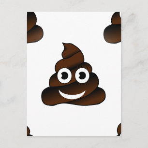 funny poop emoji postcard