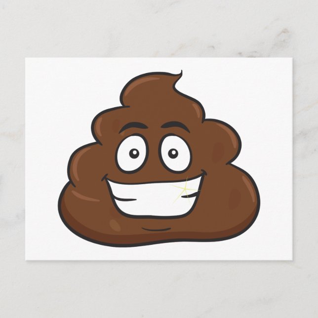 funny poop emoji postcard (Front)