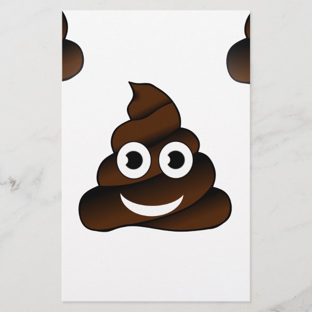 funny poop emoji stationery (Front)