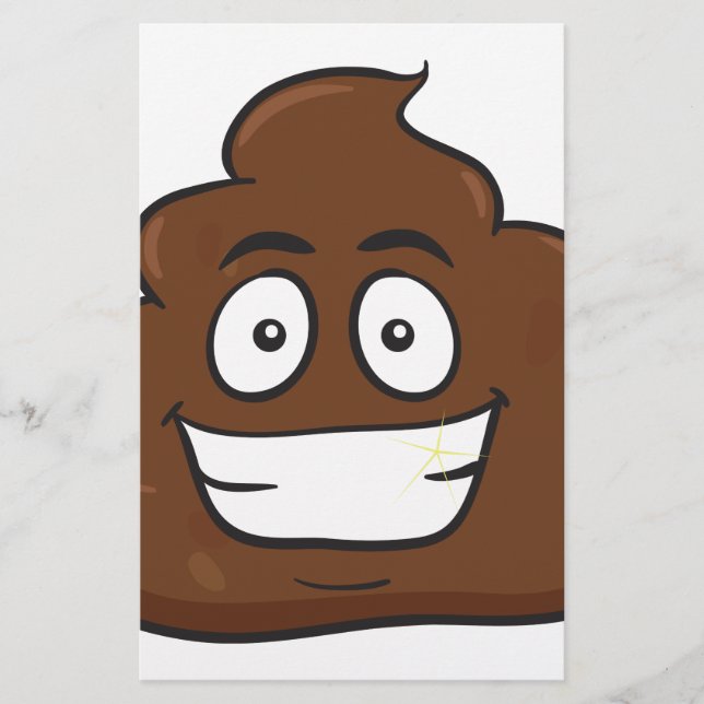 funny poop emoji stationery (Front)