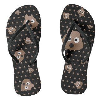 Funny Poop Emojis Flip Flops