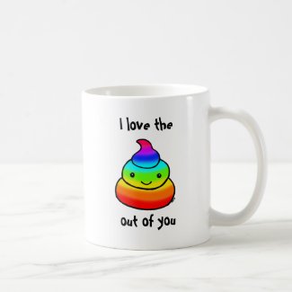 Funny Poop Mug Unicorn Poop Rainbow poo mug