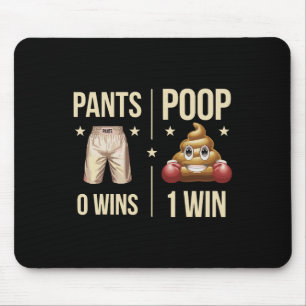 Funny Poop Toilet Humour Poop Boxing Meme Pants 0 Mouse Pad