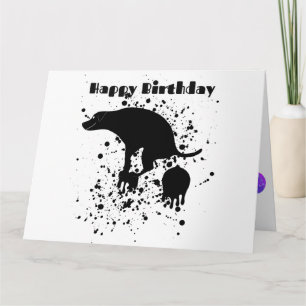 Funny Pooping Birthday Dog Card