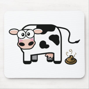 Funny Pooping Cow Mousepad