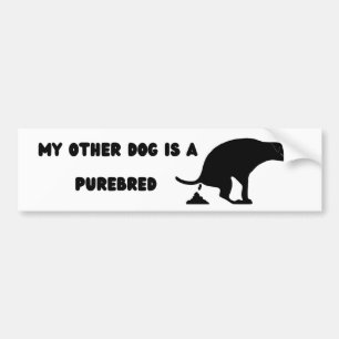 Funny Pooping Dog Bumper Sticker