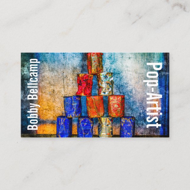 Funny Pop-Artist unique customizable Business Card (Front)