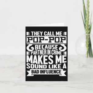 Funny Pop Pop Dad Shirt Valentine Fathers Day Chri Card