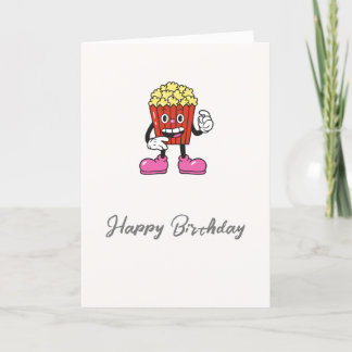 Funny Popcorn Birthday card