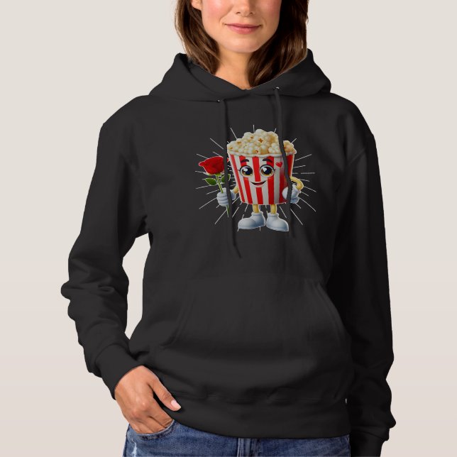 funny popcorn design for lovers hoodie (Front)