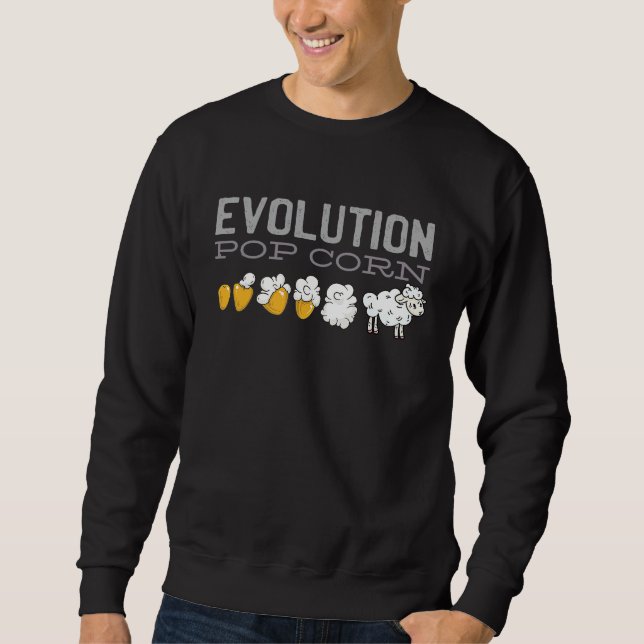 Funny Popcorn Evolution Sheep Sweatshirt (Front)