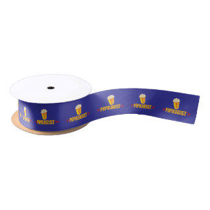 Funny Popcorn Lover's Satin Ribbon