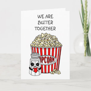 Funny Popcorn Pun   Happy Anniversary Card
