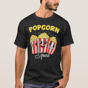Funny Popcorn Squadheater Movie Snack Cinema Food T-Shirt