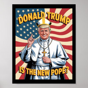 Funny Pope And President Donald Trump8  Poster