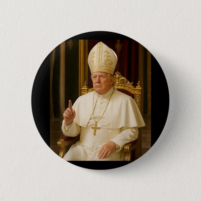 Funny Pope Trump Tee  2 Inch Round Button (Front)
