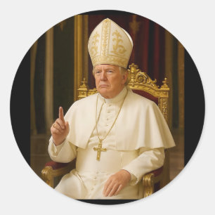 Funny Pope Trump Tee  Classic Round Sticker