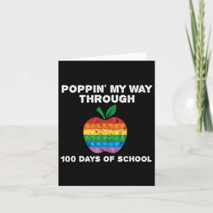 Funny Poppin My Way Through 100 Days Of School 1  Card