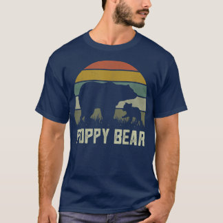 Funny Poppy Bear s, Cub Kid Fathers Day Grandpa Vi T-Shirt