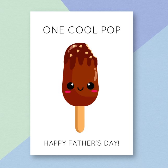 Funny Popsicle Cool Pop Father's Day Card (Creator Uploaded)