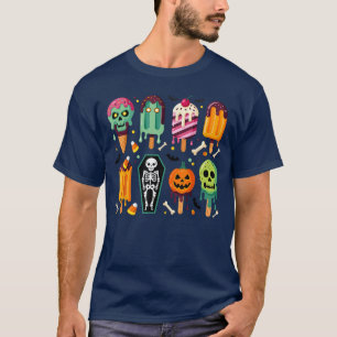 Funny Popsicle Summer Horror Halloween Ice Cream S T-Shirt