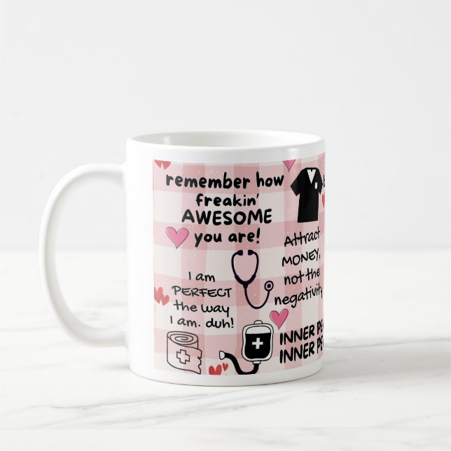 Funny Positive Affirmation Surgical Nurse Mug Gift (Left)