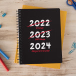 Funny Positivity 2022 Planner<br><div class="desc">Funny 2022 planner featuring a stylish black background, and the humorous saying "2020 crappy, 2021 still crap, 2022 fingers crossed".</div>