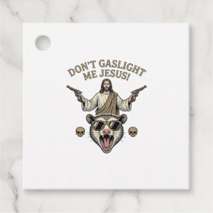 Funny Possum Jesus Vintage Engraving Shirt Design_ Favour Tags